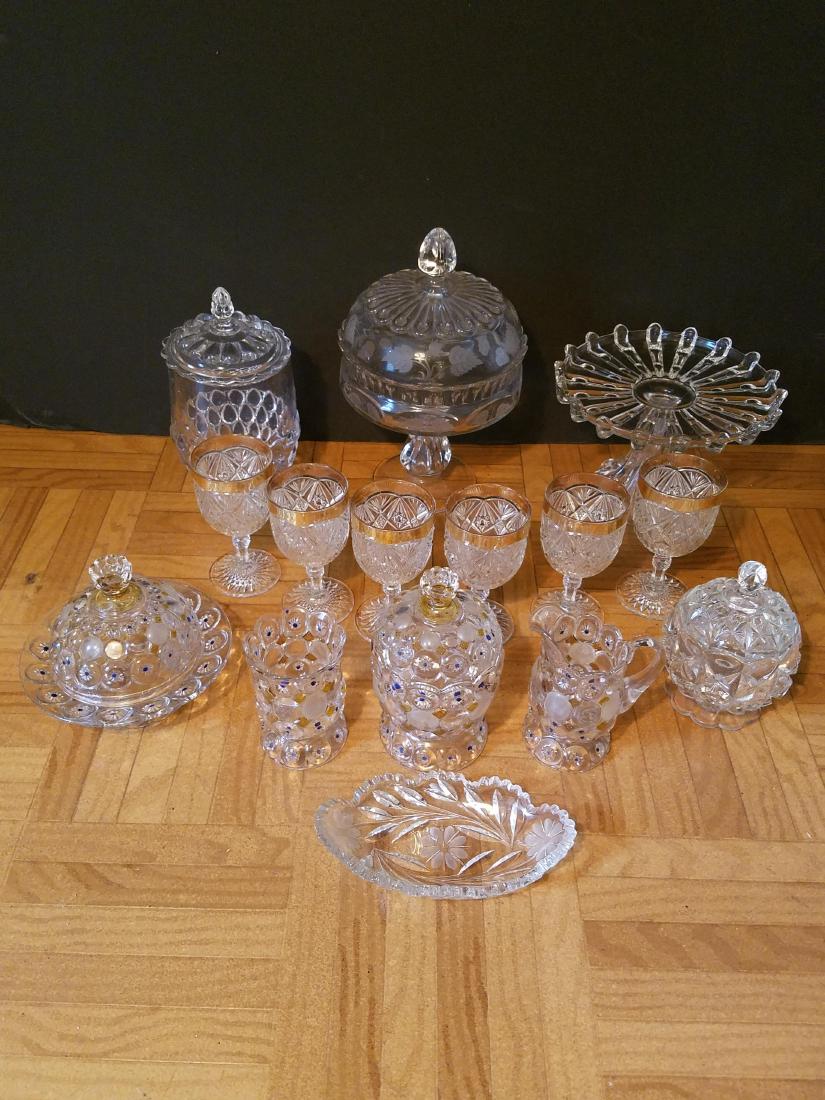 15 Pcs Early American Pattern Glass (1 of 1)