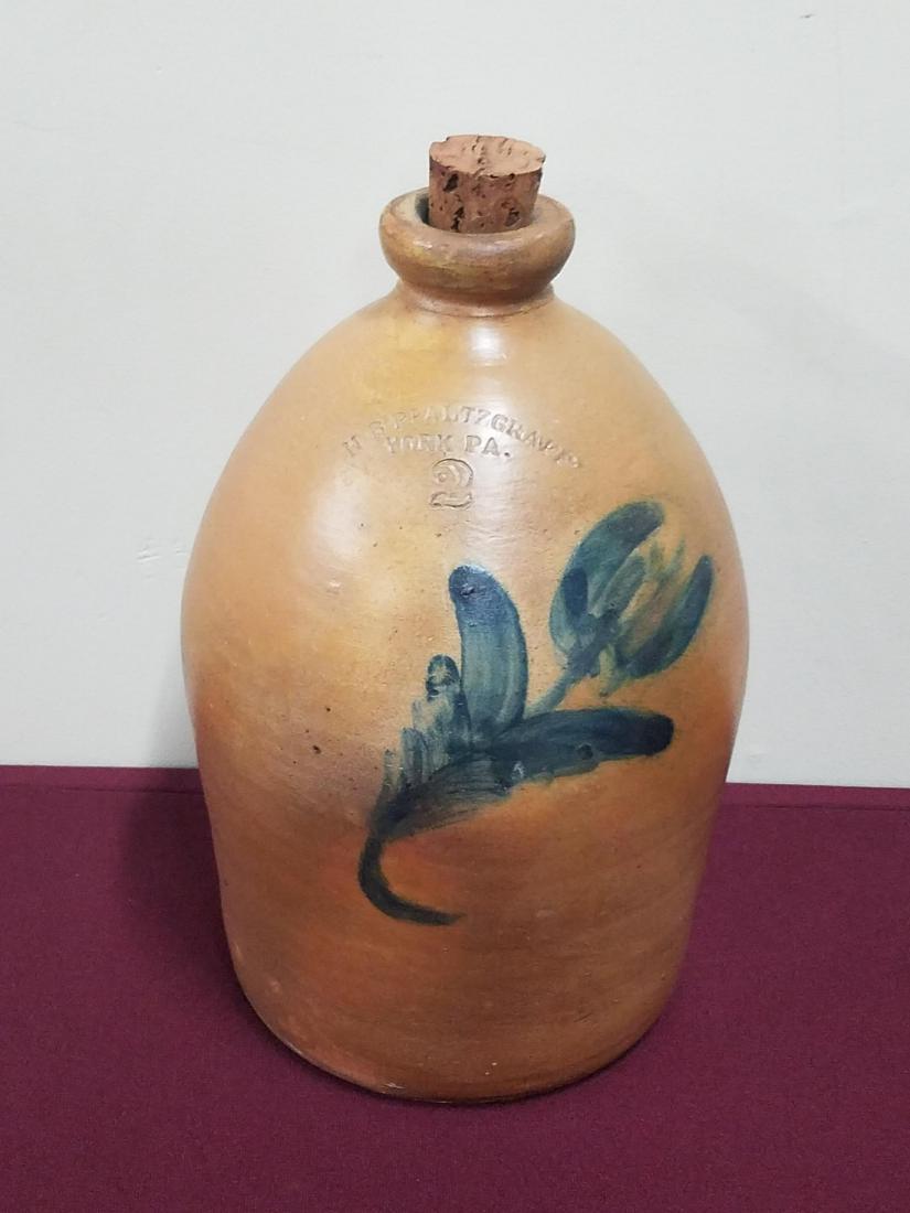 H.B. Pfaltzgraff Cobalt Decorated Jug (1 of 2)