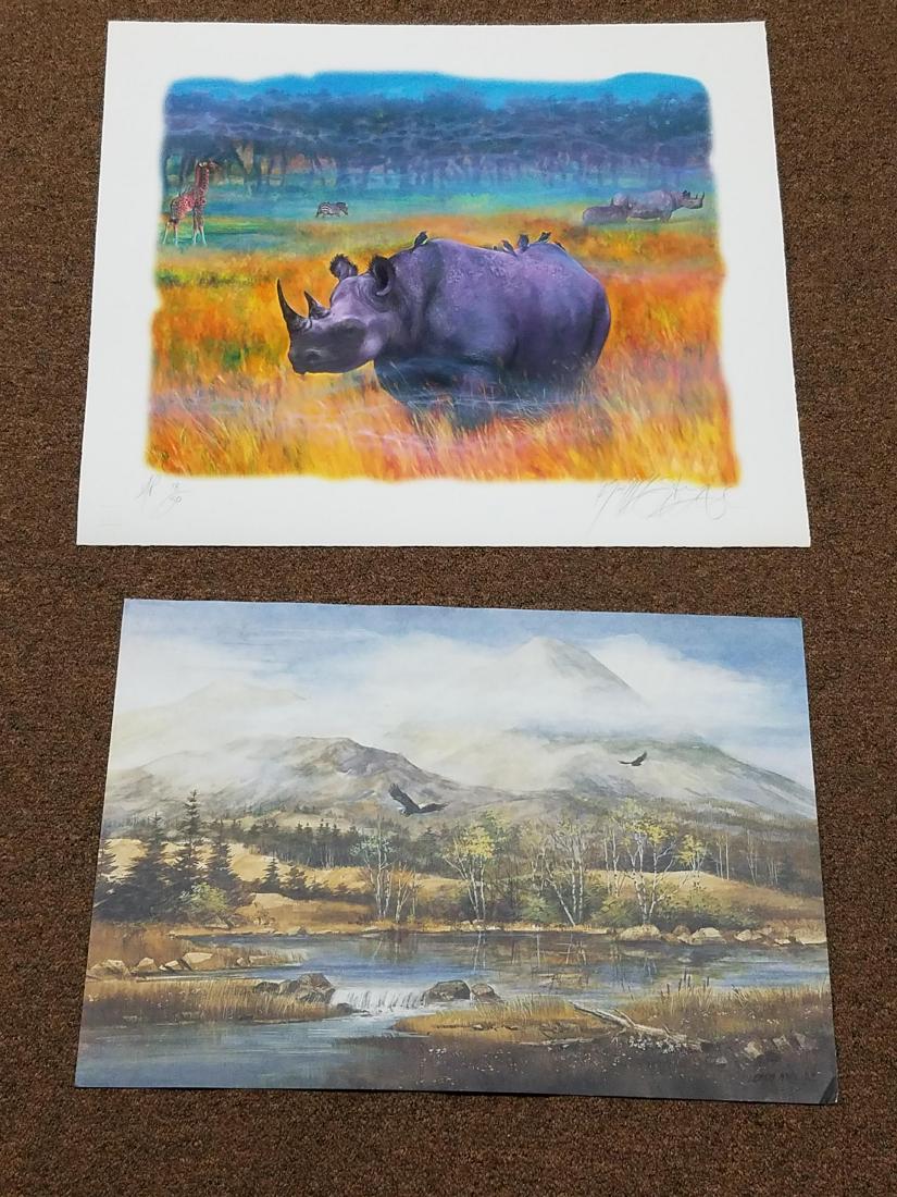 2 Pcs Wildlife Unframed Art (1 of 1)