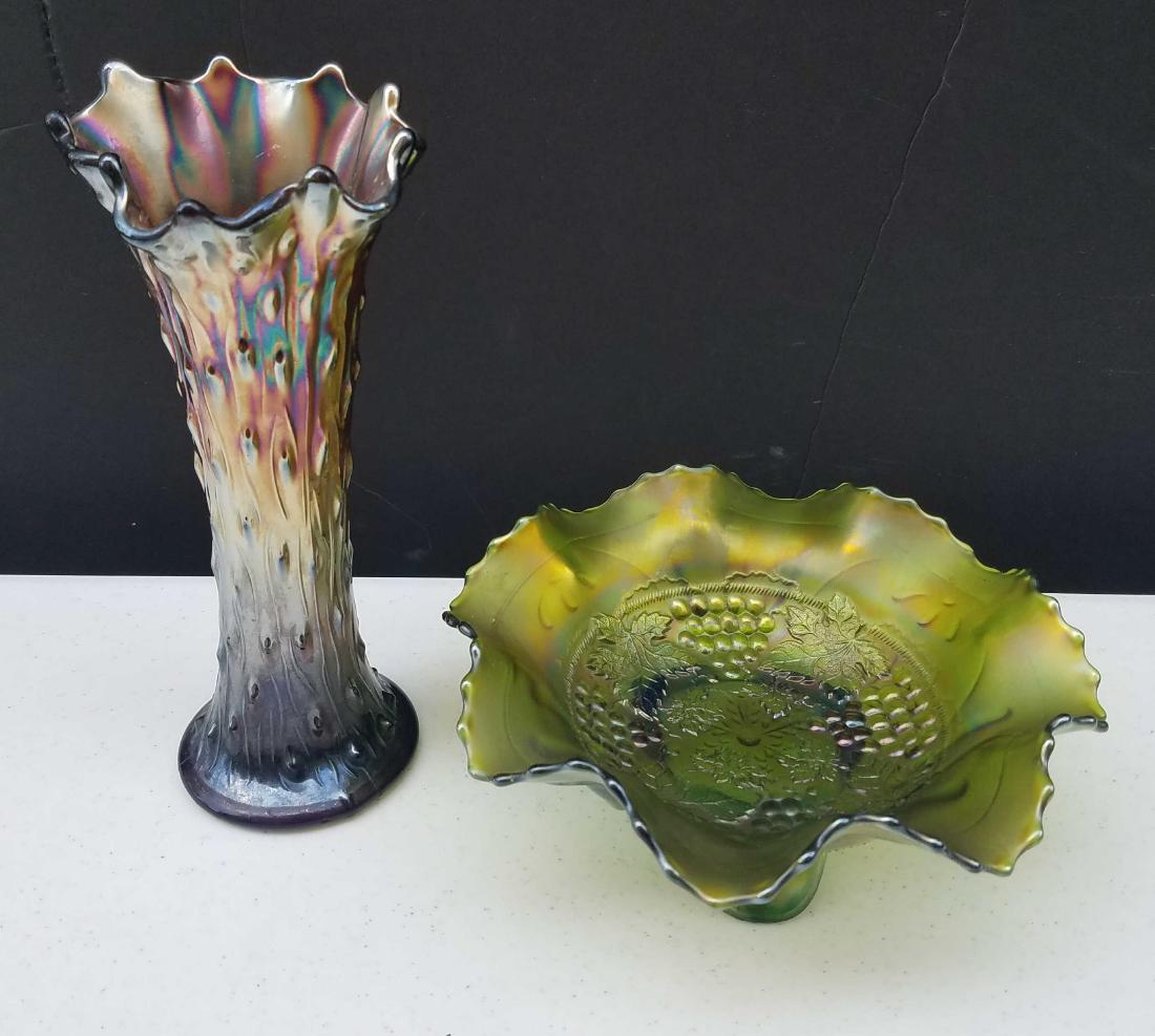 2 Pcs Carnival Glass (1 of 2)