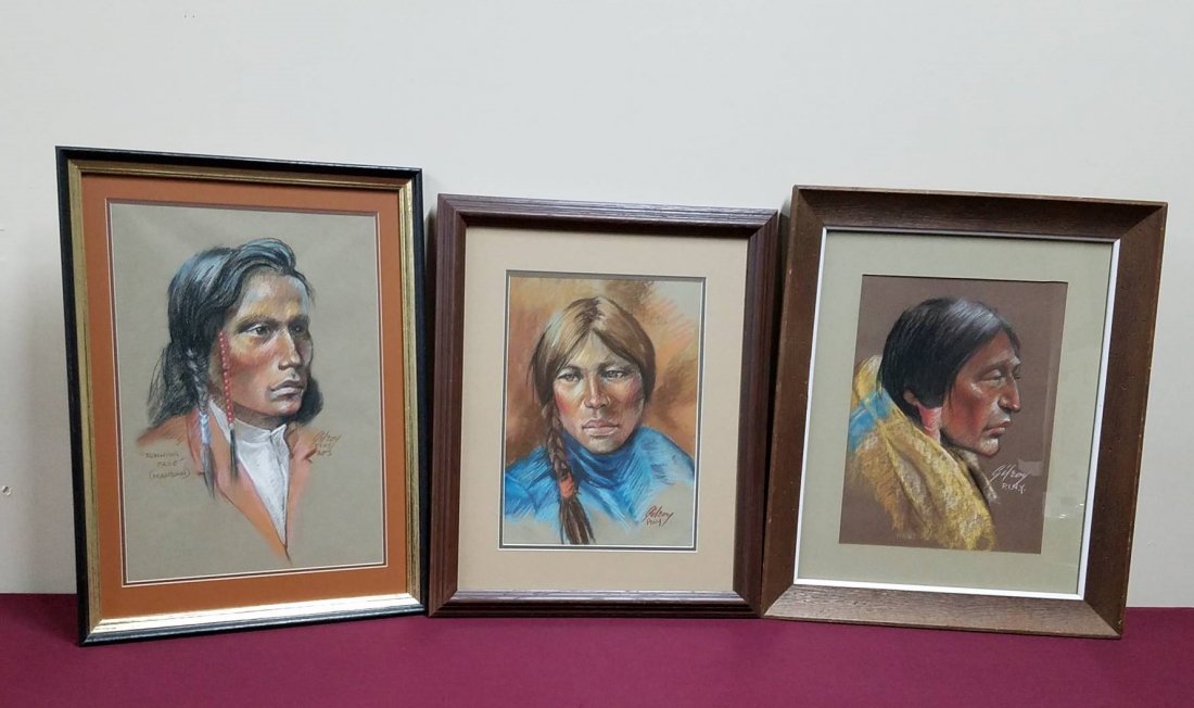 Leo Gilroy Native American Oil Pastels: Various sizes.
