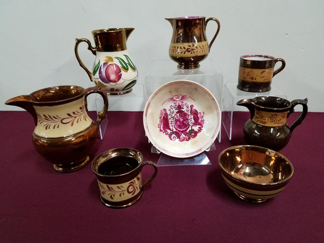 8 Pcs Copper Lustreware (1 of 3)