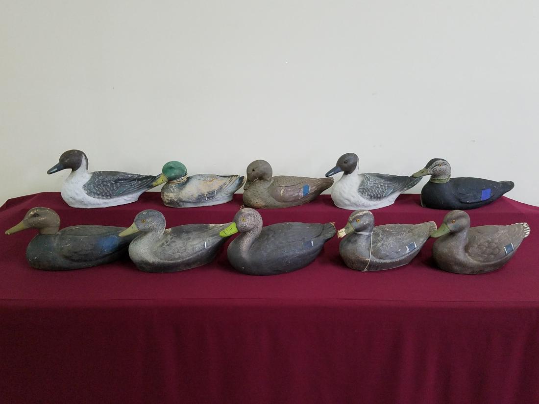 10 Vintage Paper Mache Duck Decoys (1 of 2)