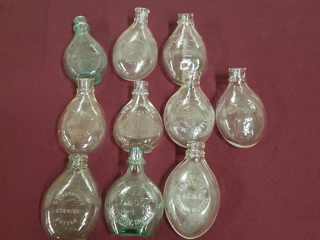 10 Nursing Bottles: Includes Star, Good Luck, ACME, Smawson and Sons and N. Wood & Sons.