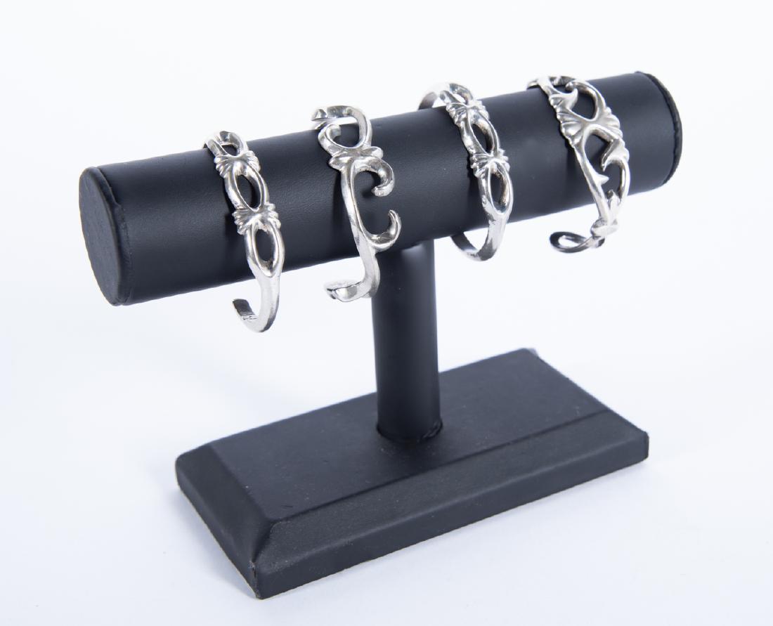 4 Silver Cuff Bracelets (1 of 2)