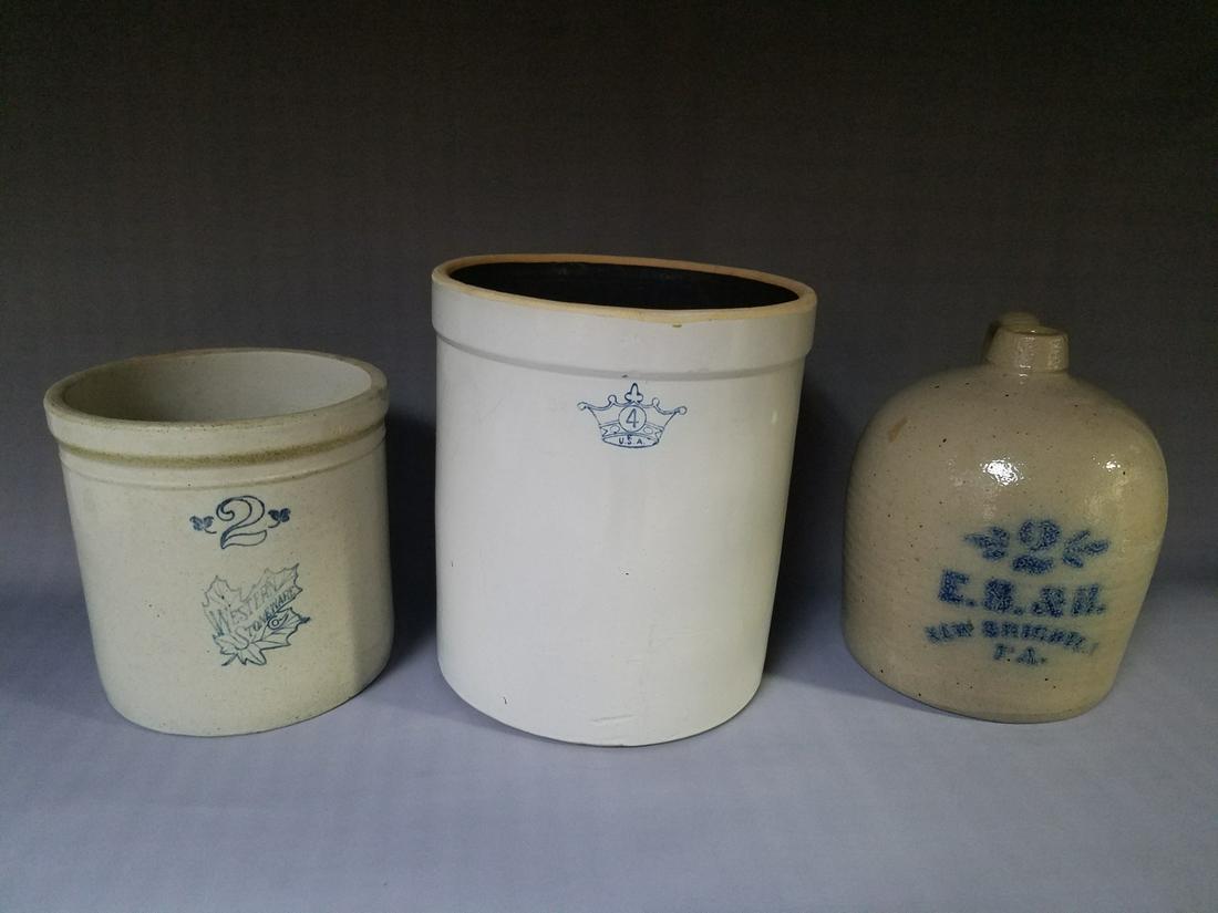 2 Stoneware Crocks and 1 Jug (1 of 6)