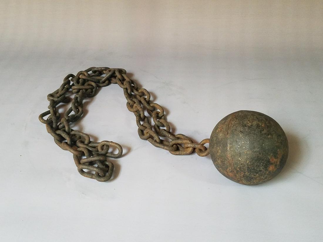 Wrought Iron Ball and Chain (1 of 1)