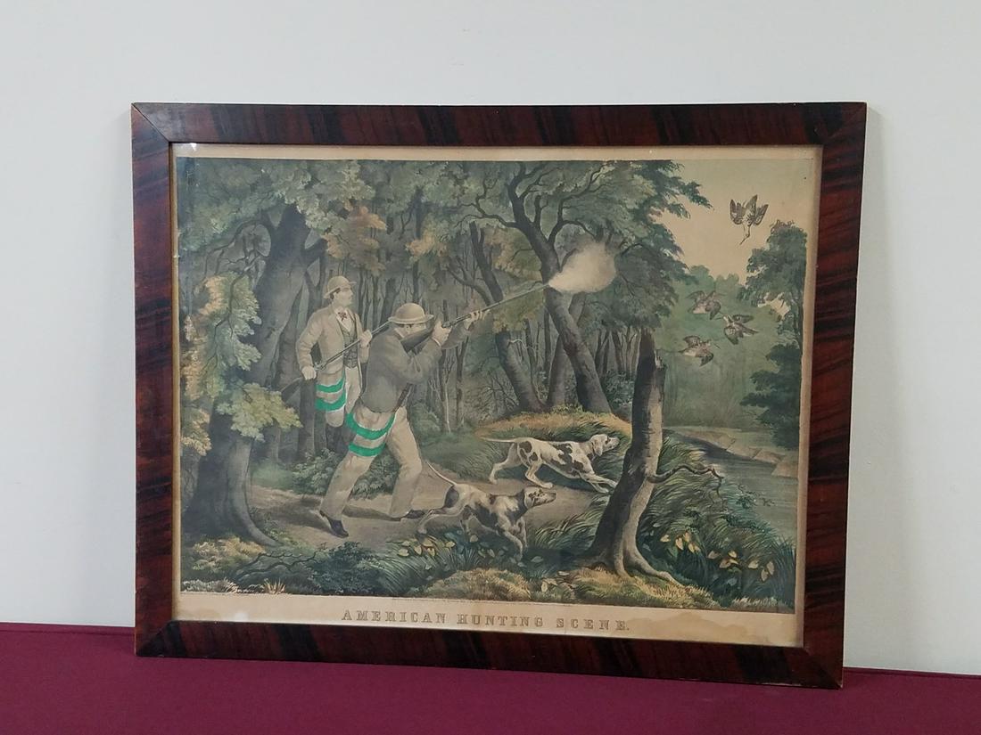 American Hunting Scene Etching (1 of 3)