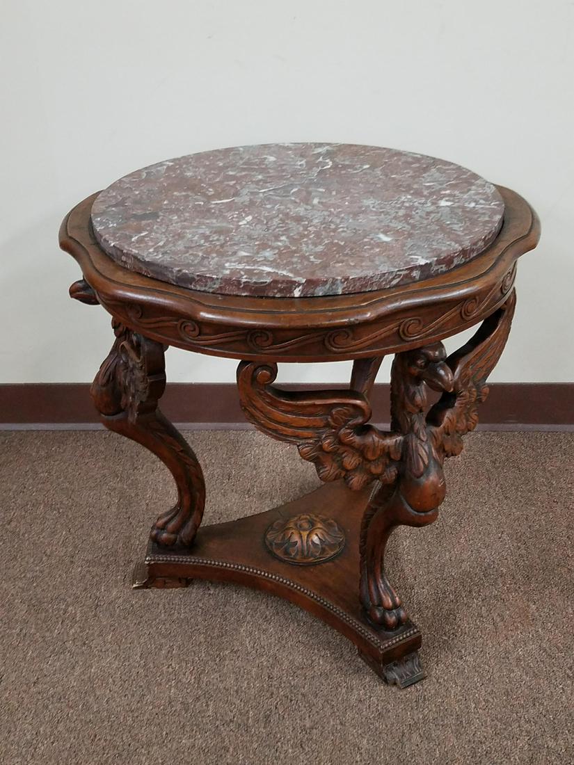 Carved Marble Top Table (1 of 2)