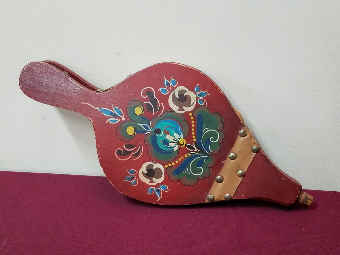 Hand Paint Bellows: 16-1/4" long.