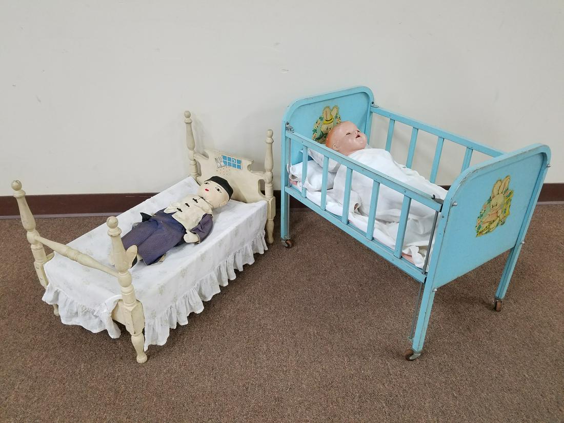Two Doll Beds With Dolls (1 of 1)