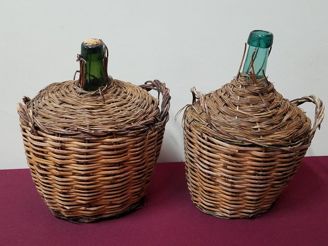 2 Wicker Wrapped Jugs (1 of 2)
