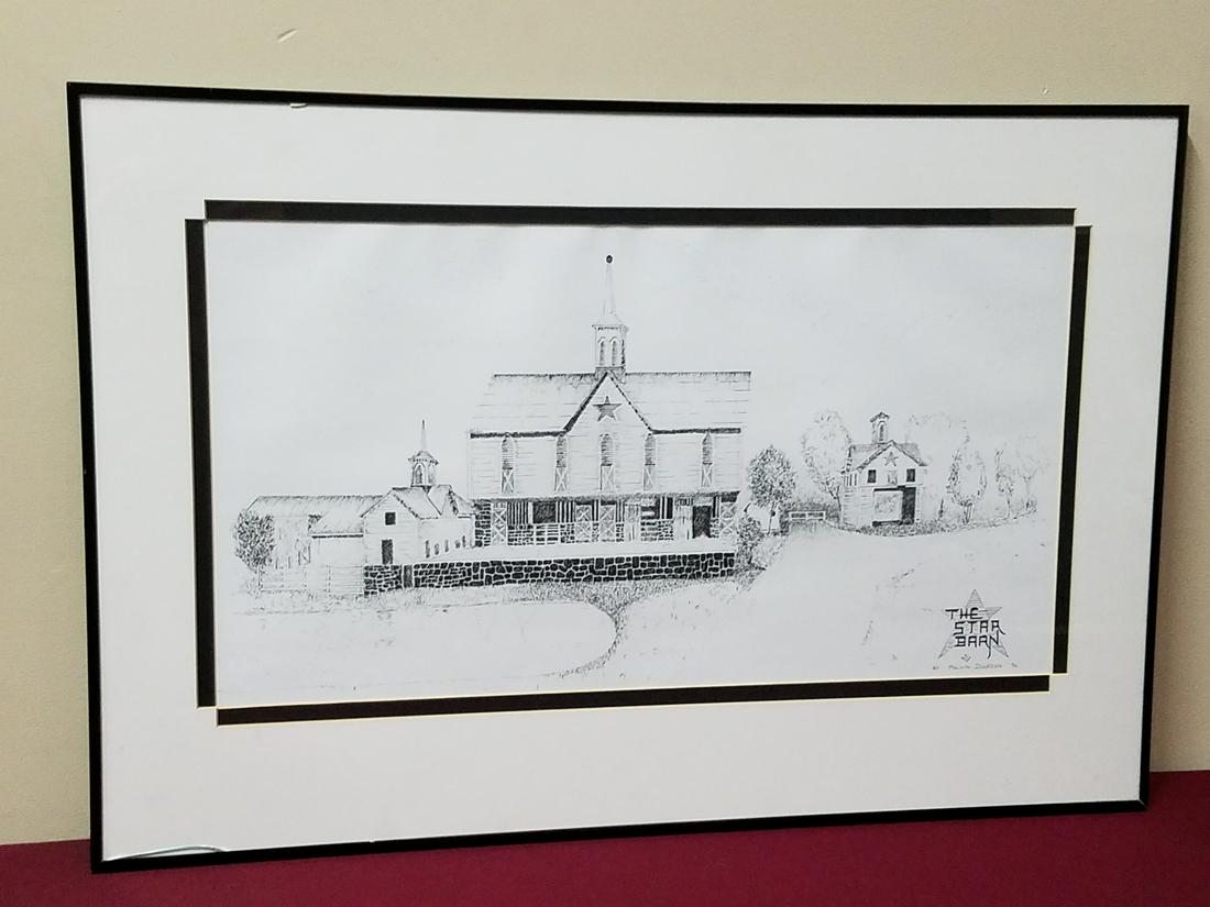 Melvin Durden Star Barn Etching (1 of 3)
