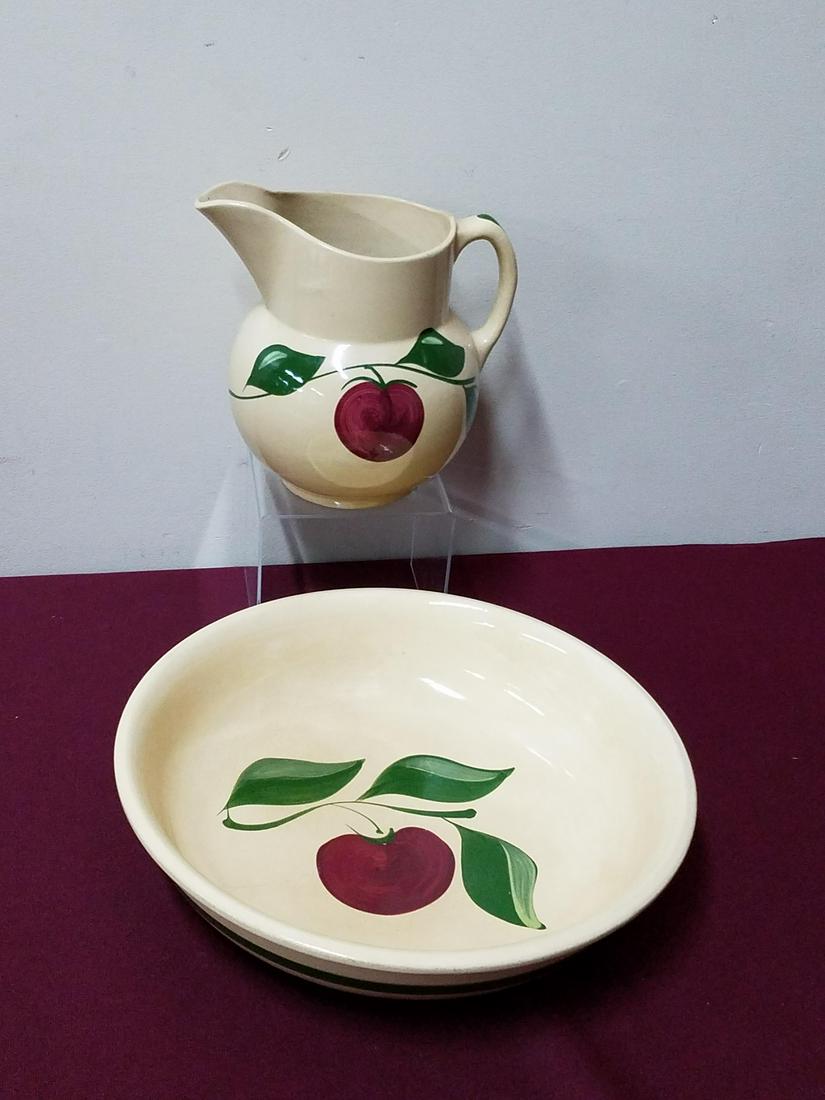 Single Apple Watt Pitcher and Bowl (1 of 2)