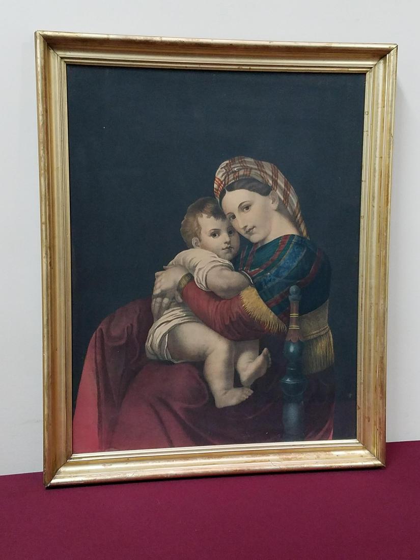 Victorian Chromolithograph in Period Frame (1 of 3)