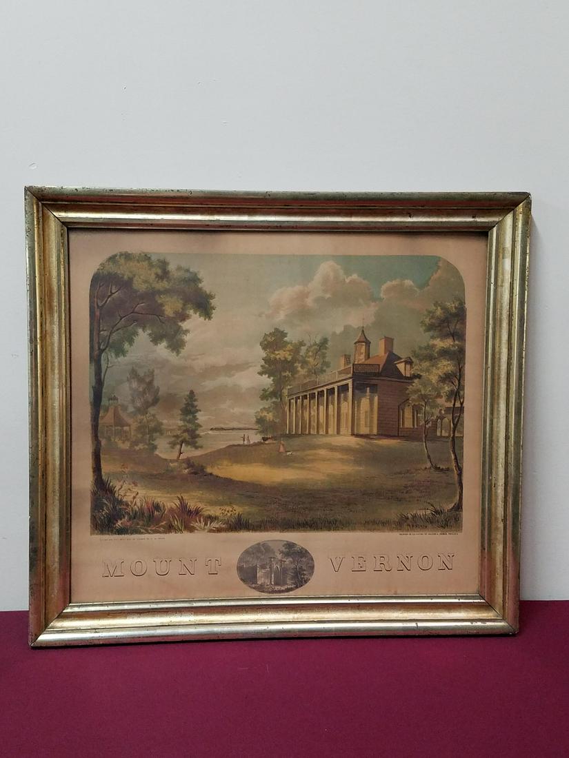 C. H. Wells Mount Vernon Print Circa 1859 (1 of 4)