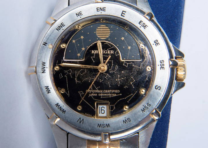 Krieger Lunar Chronometer Man's Wrist Watch