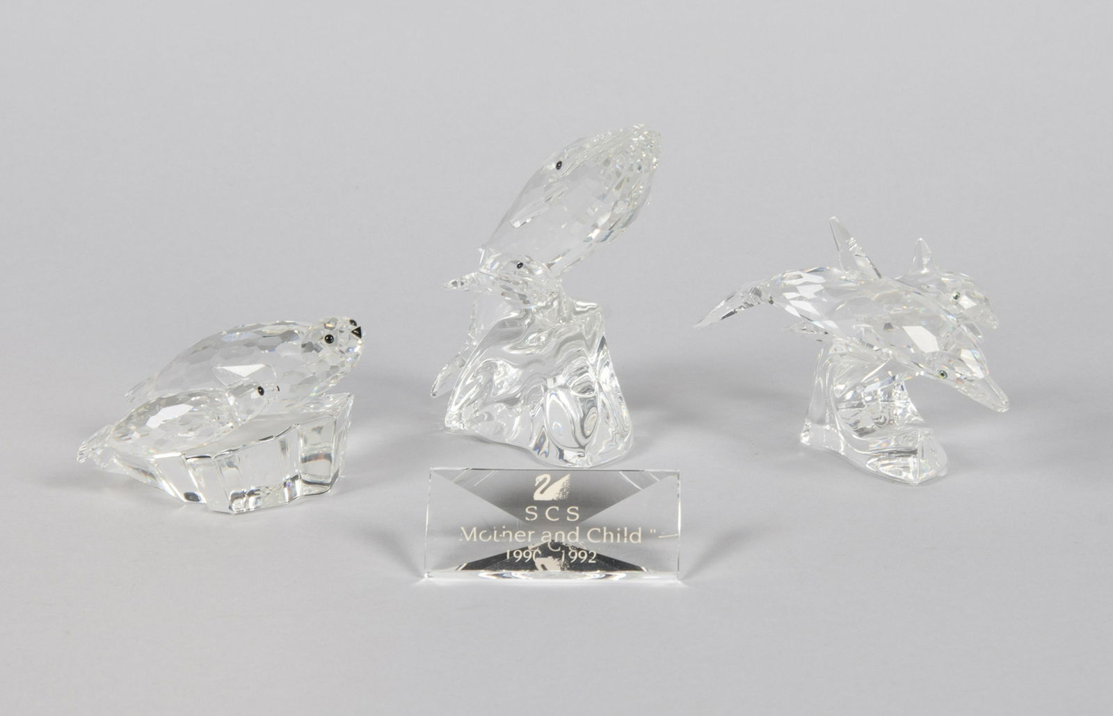3 Swarovski Mother and Child Figurines (1 of 2)