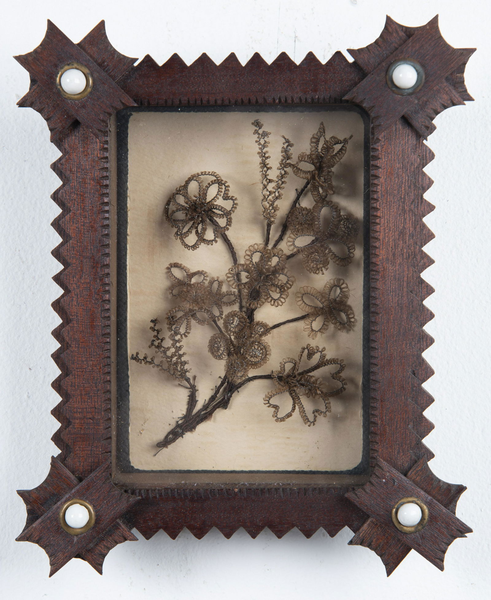 Victorian Hair Work Bouquet (1 of 3)