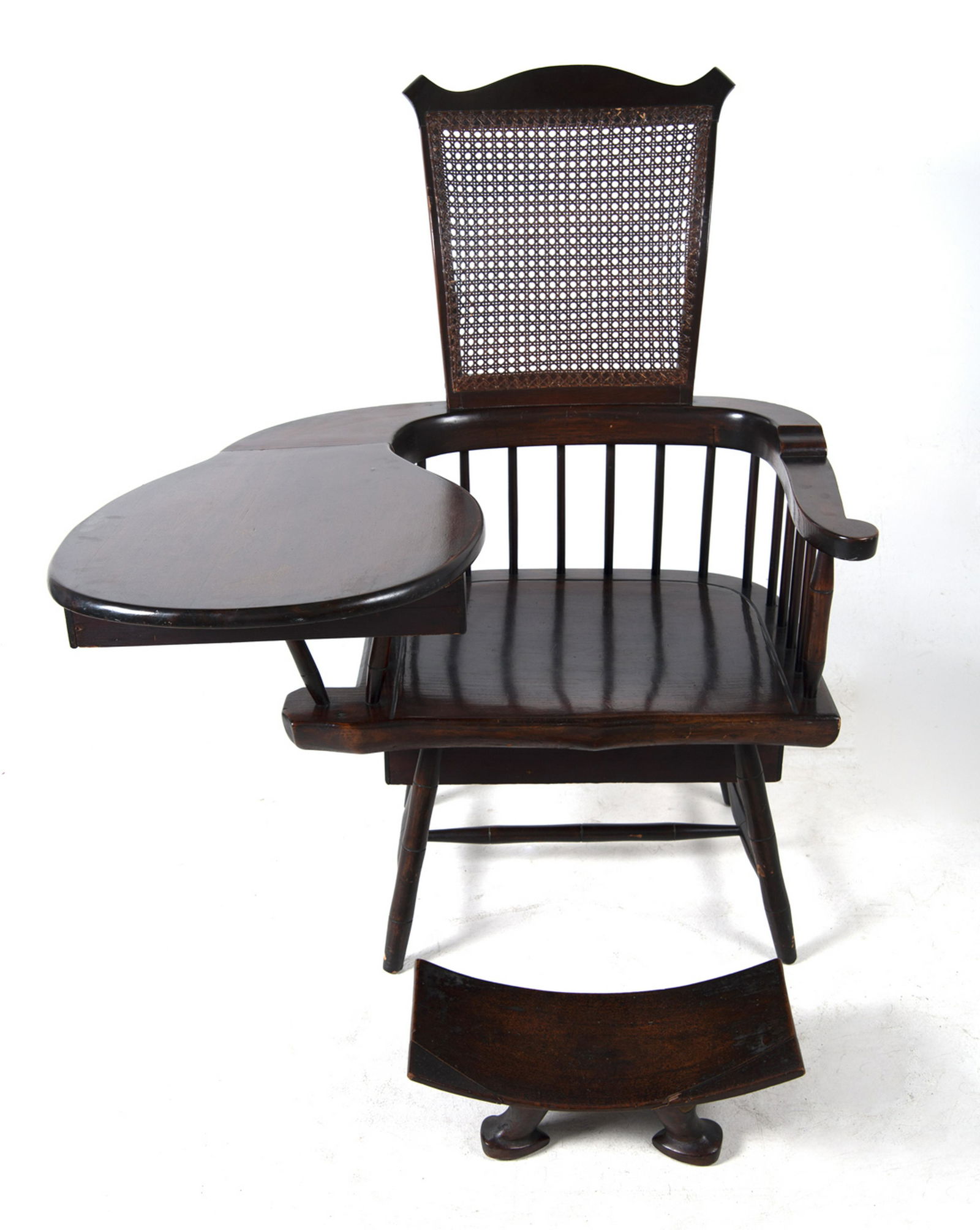 Windsor Style Side Writing Chair and Foot Rest (1 of 3)