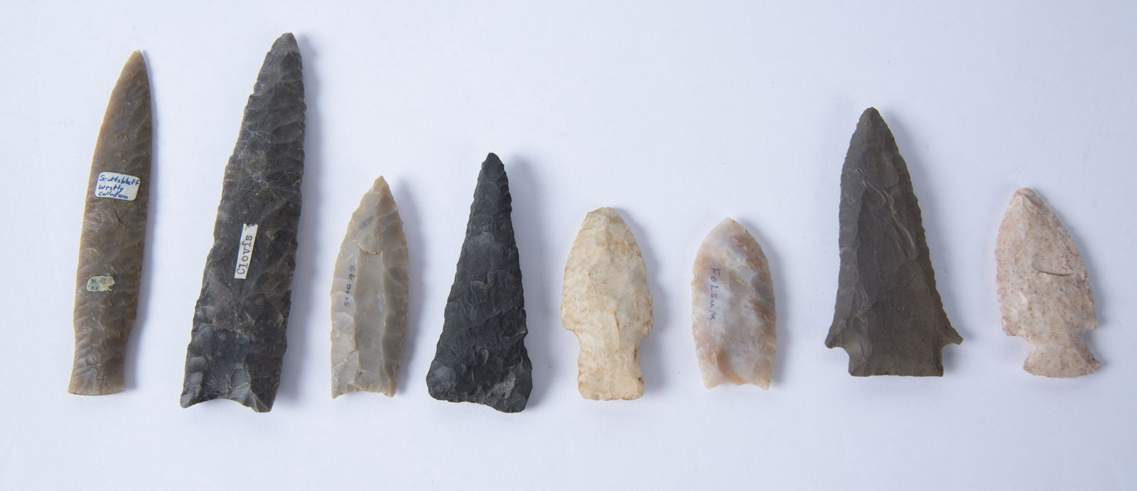 8 Native American Points incl Clovis & Folsom (1 of 6)