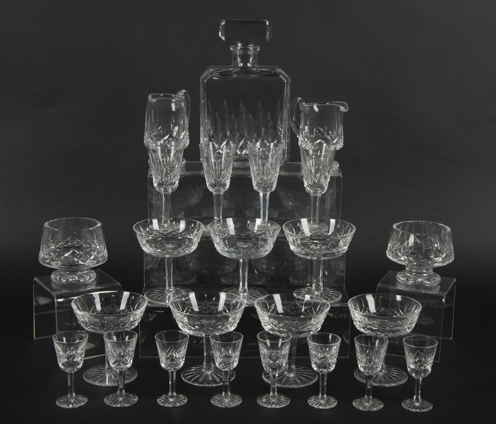24 Pcs Waterford Lismore Crystal Stemware (1 of 4)