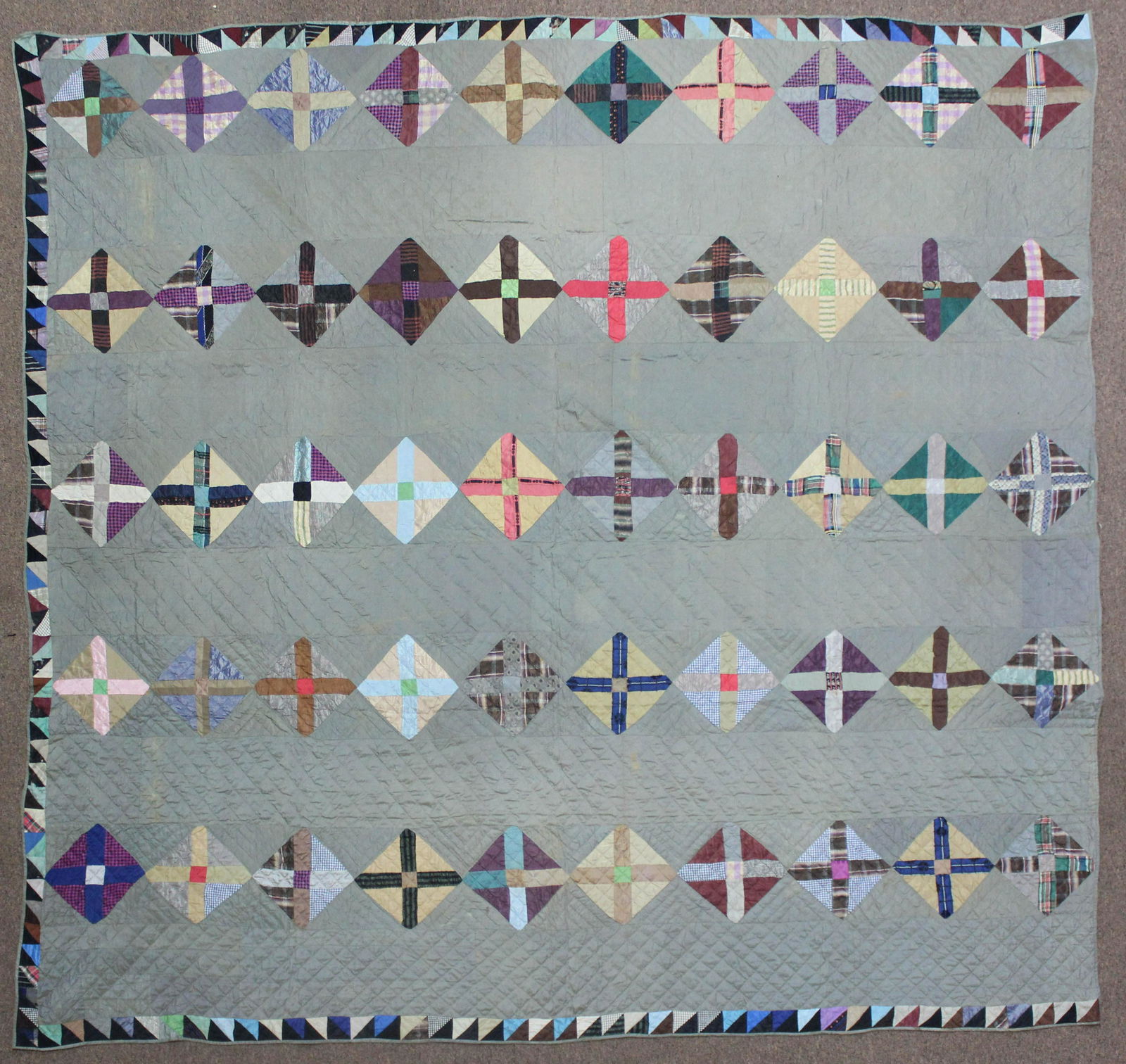 Satin Patchwork Quilt (1 of 3)