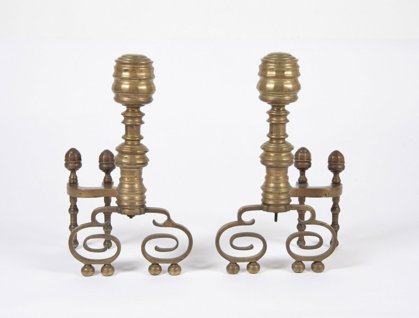 Pair Brass Andirons (1 of 4)