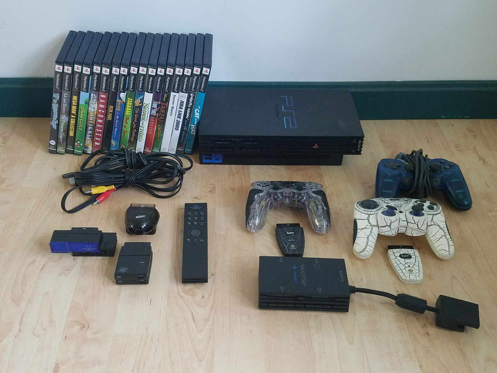 PS2 With Games And Controllers (1 of 2)