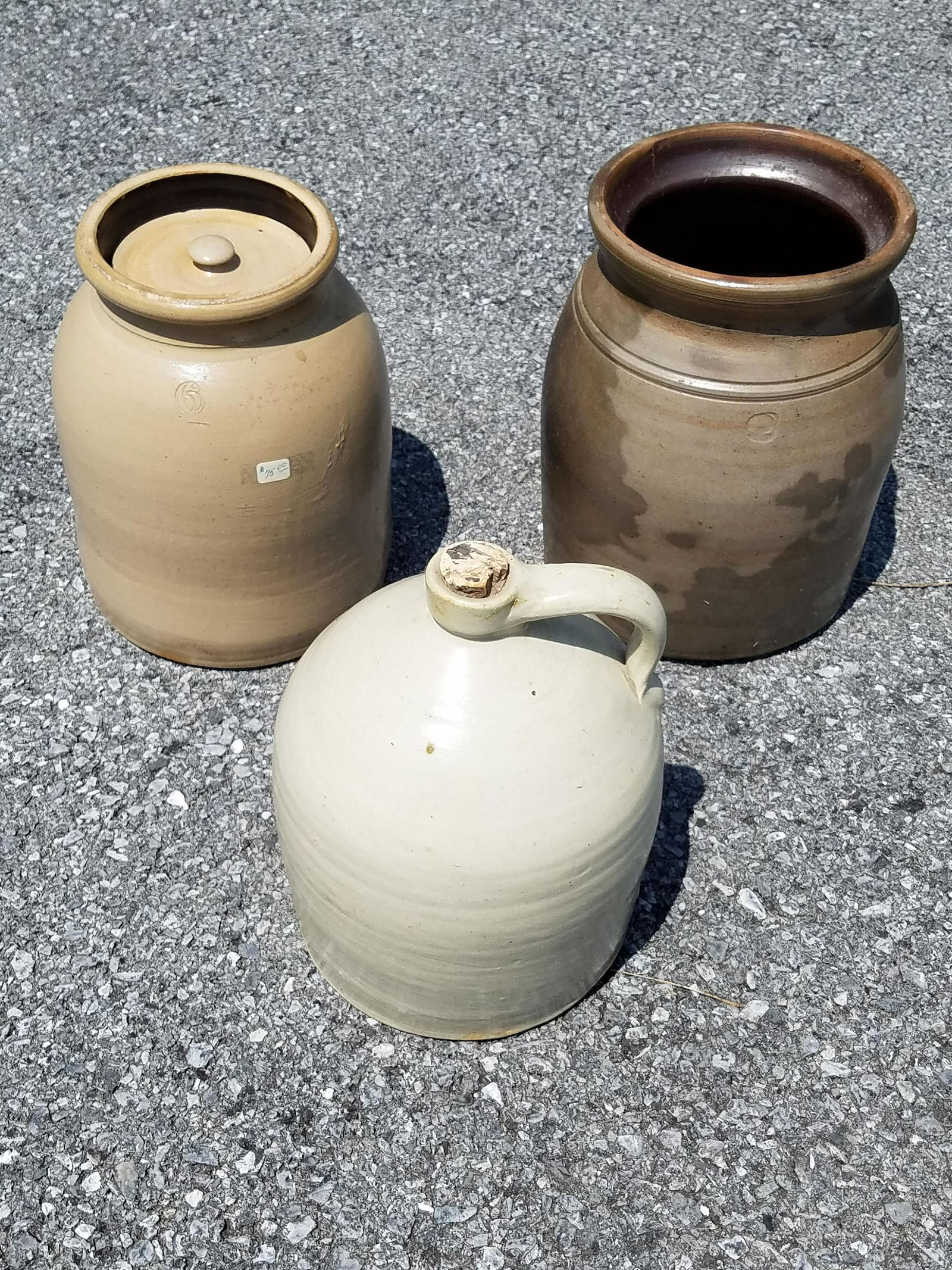 Stoneware Jug & 2 Pots (1 of 1)