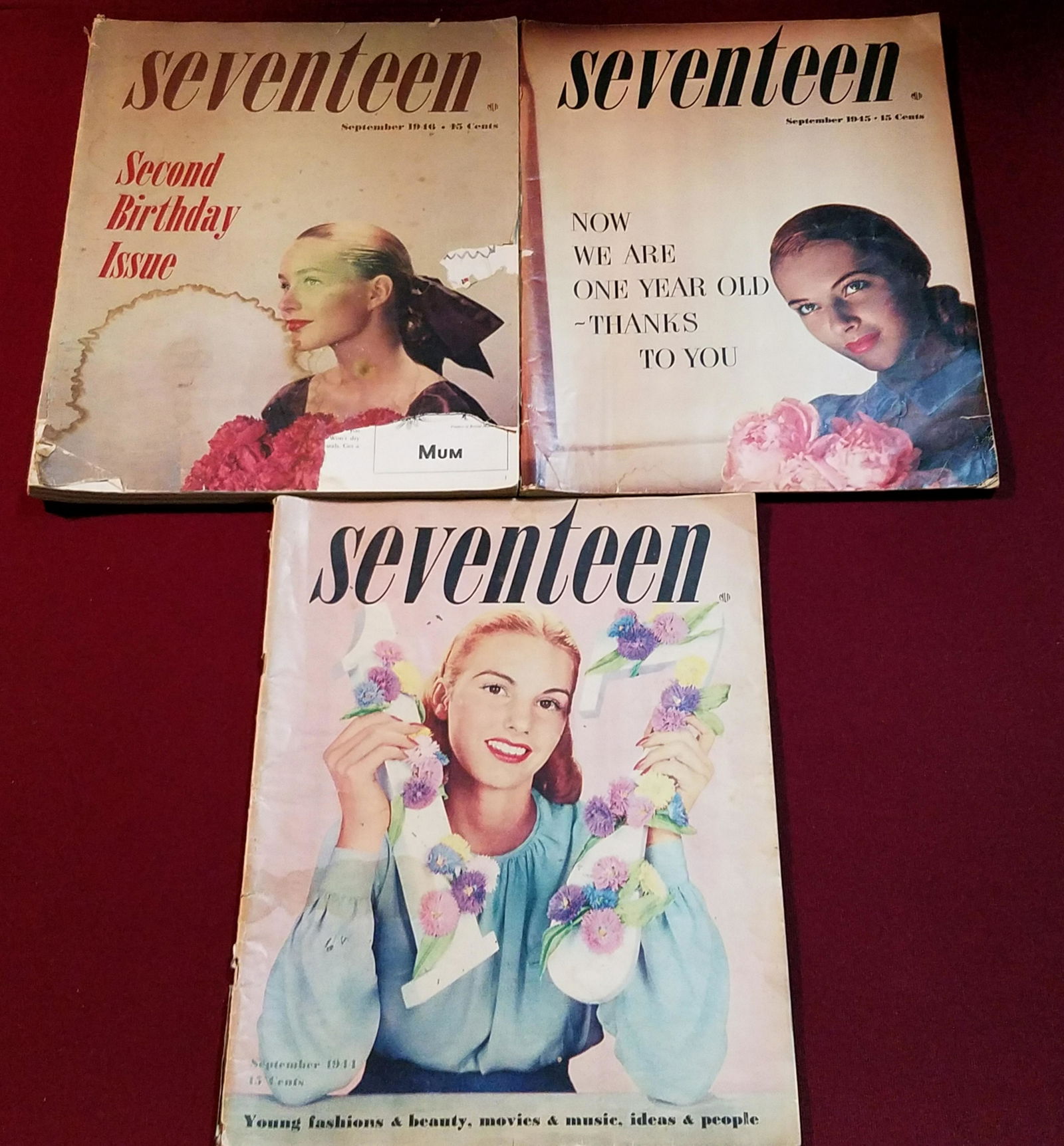 3 1940 Seventeen Magazine incl. First Issue (1 of 10)