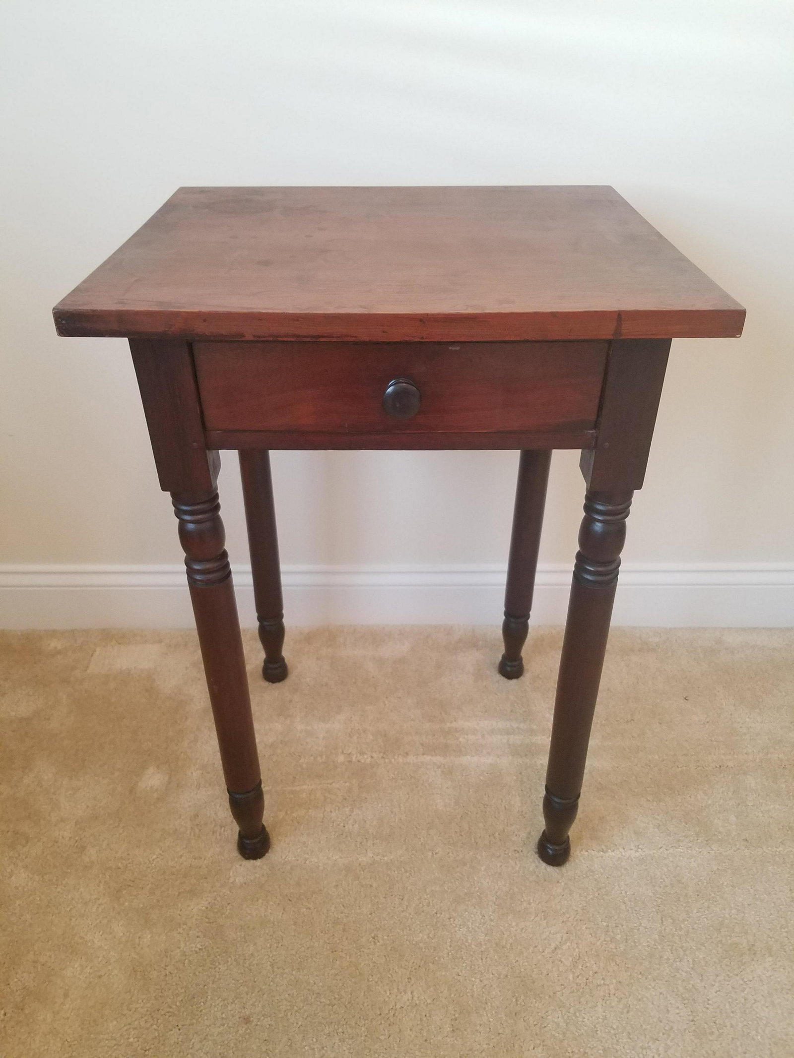 Single Drawer Work Table: 18" wide X 20" deep X 28 1/2" high.