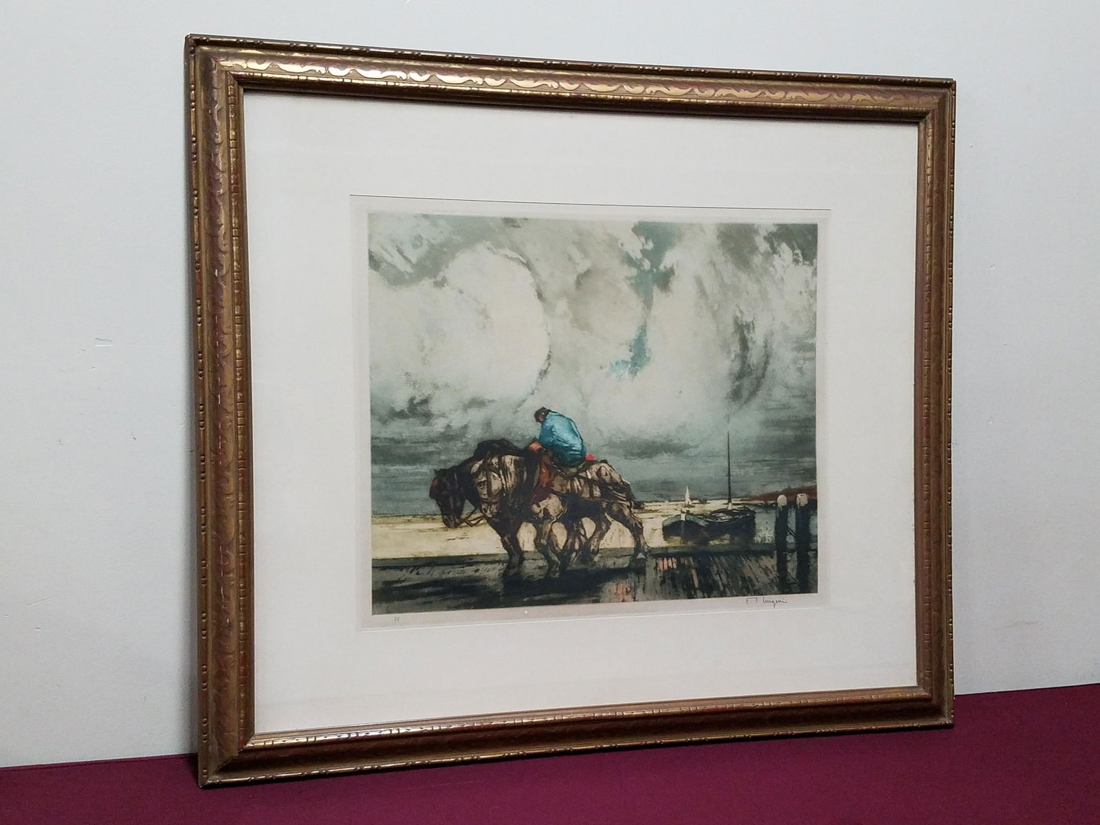 Ferdinand-Jean Luigini Horse Rider at the Bay Print (1 of 4)