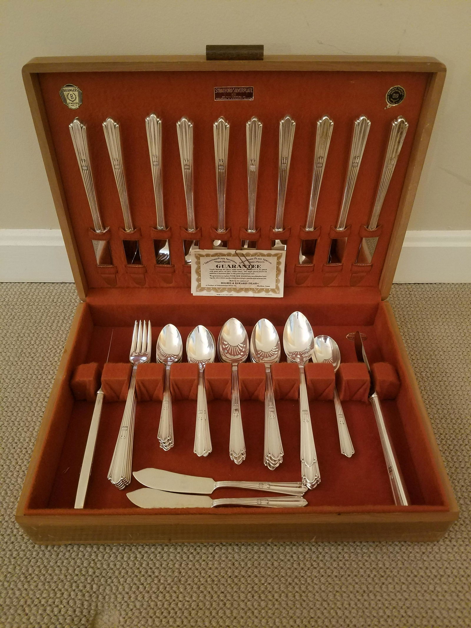 Art Deco Silver Plate Flatware Set (1 of 2)