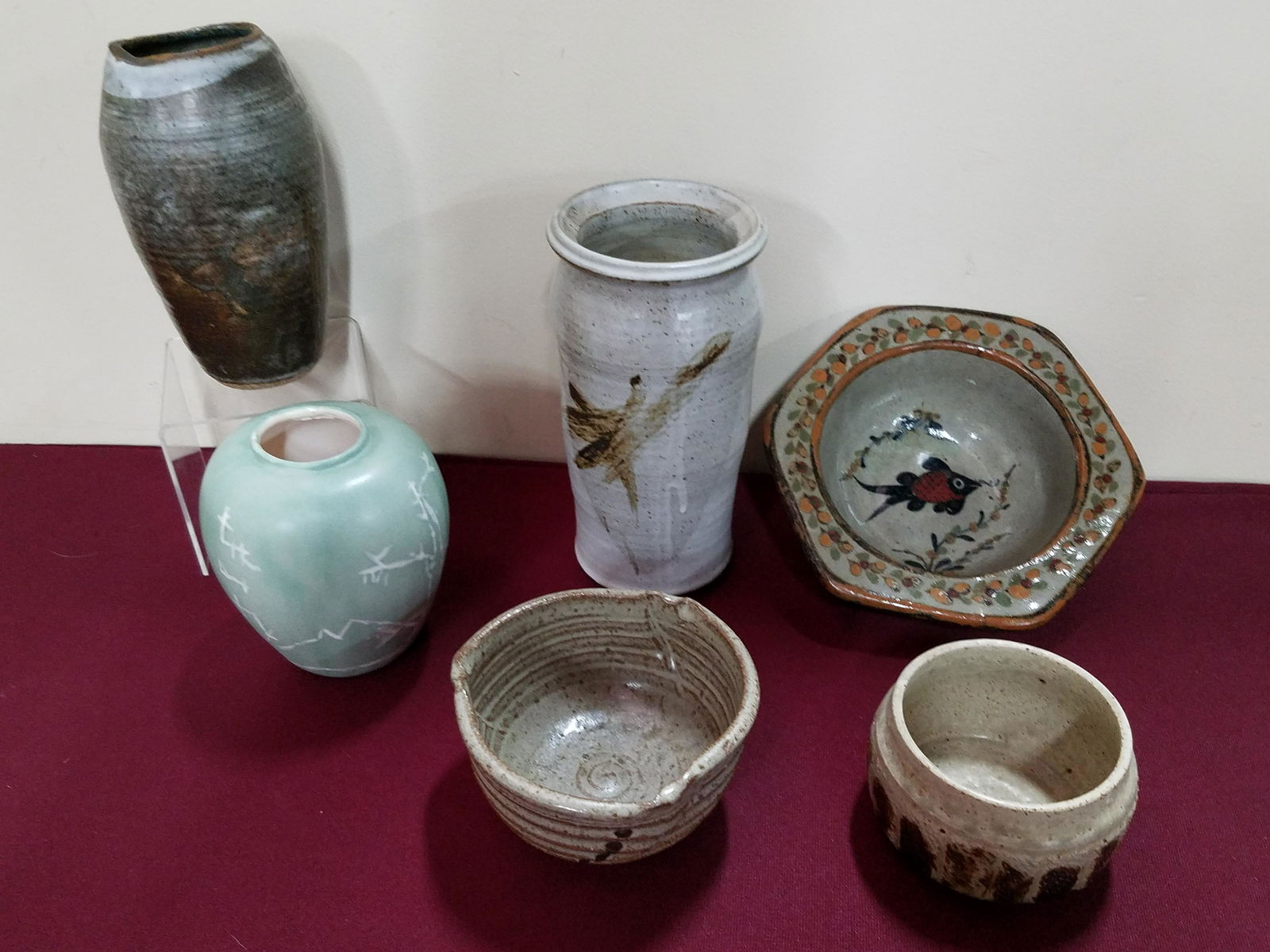 6 Pcs Studio Pottery (1 of 5)