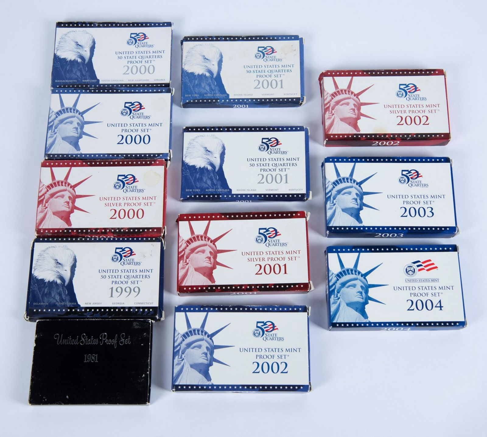 12 US Proof Sets (1 of 1)