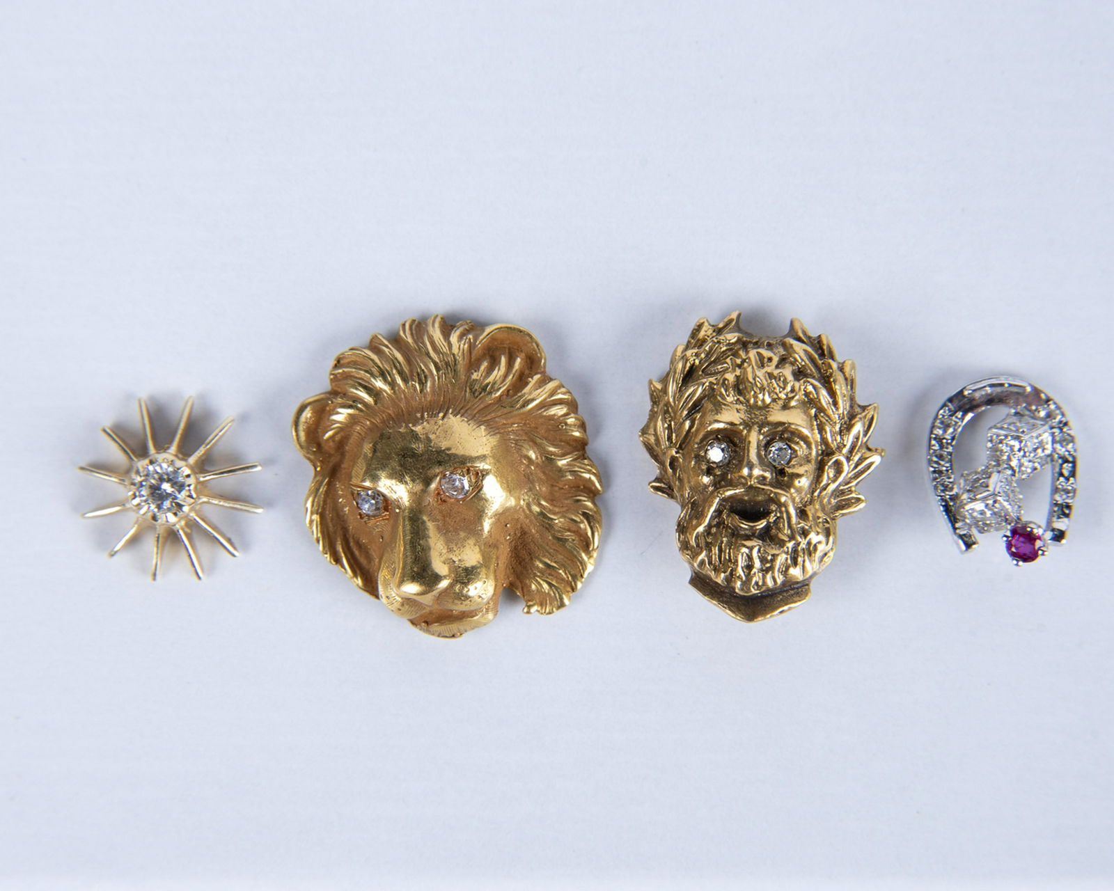 4 10k and 14k Diamond Tie Pins (1 of 2)