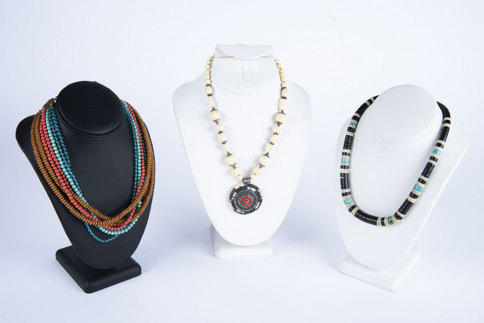 3 Beaded Necklaces incl Turquoise and Coral (1 of 1)