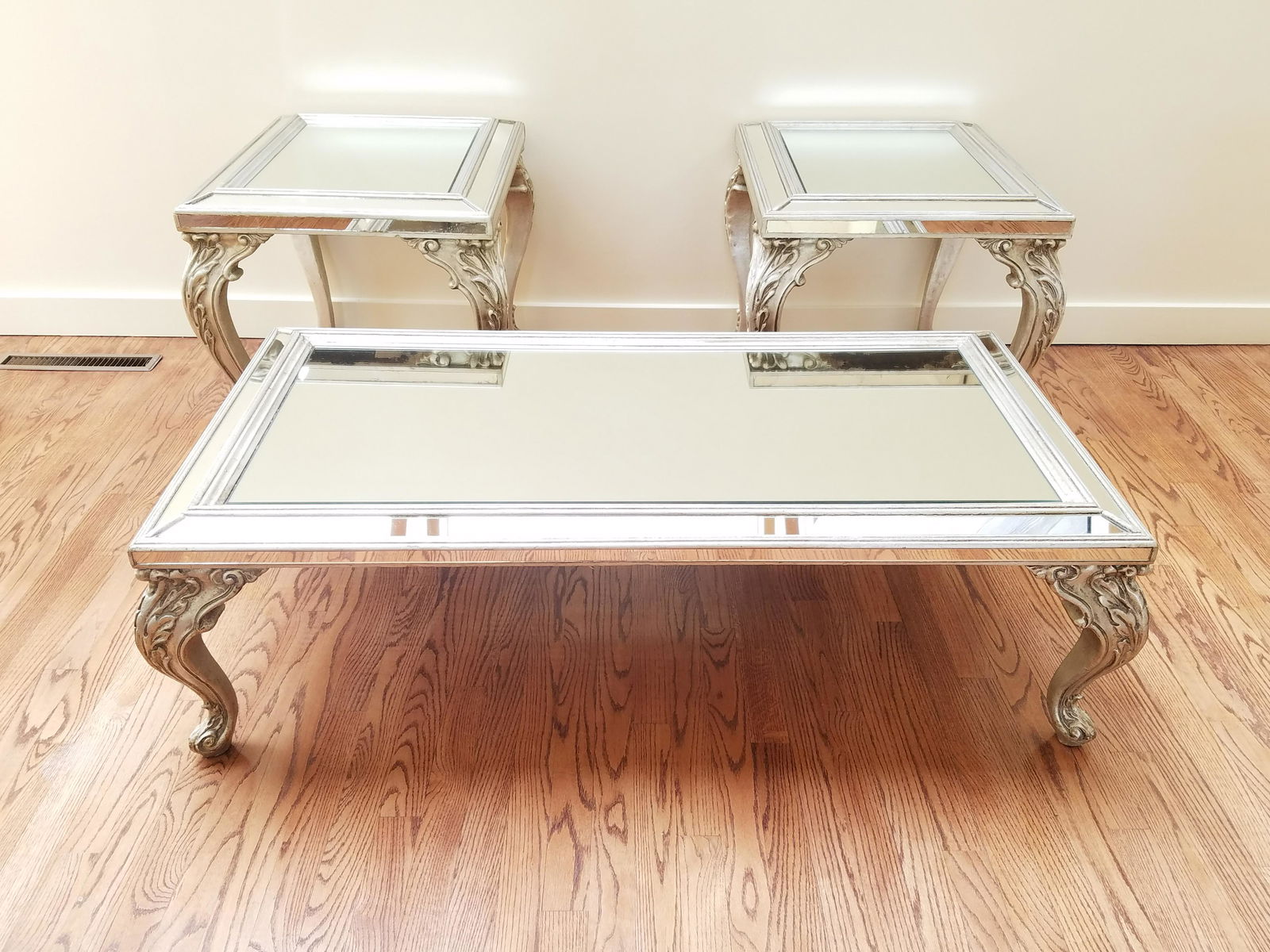 Mirror Top Coffee and End Tables Set (1 of 1)