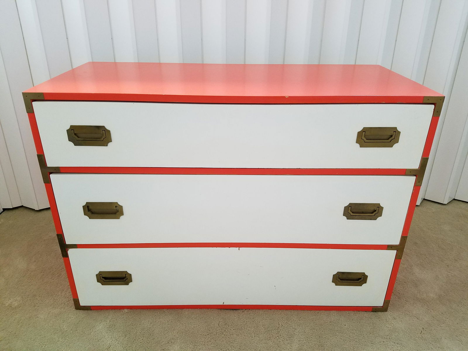 Schoolfield Orange and White Dresser (1 of 1)