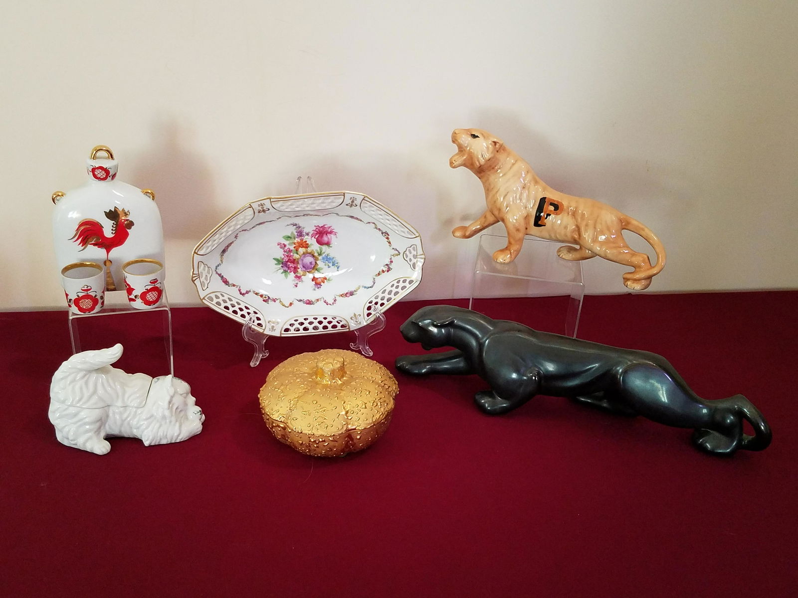 6 Pcs Ceramics and Art Glass Candle (1 of 5)