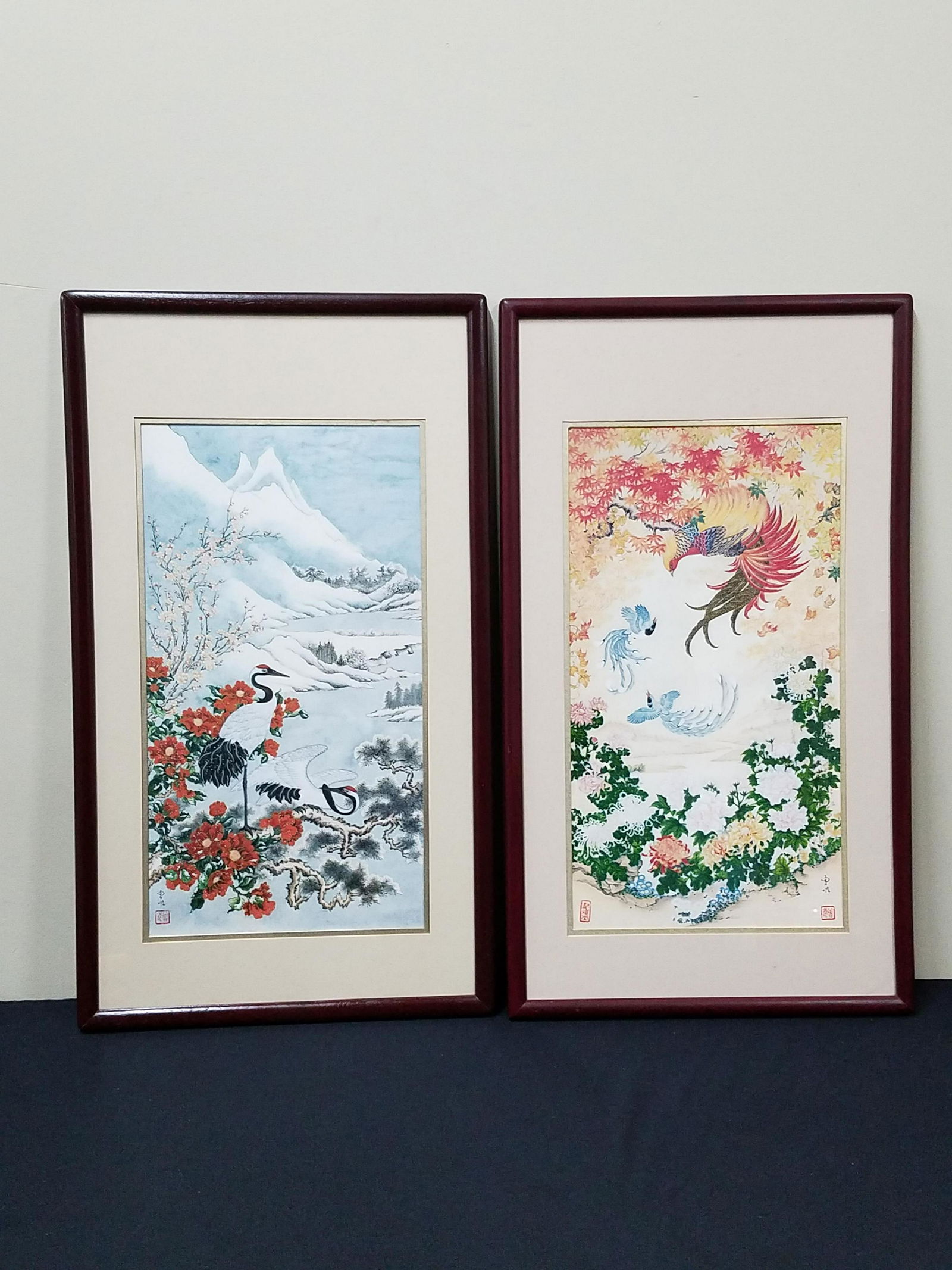 Franklin Mint Bird Paintings on Silk (1 of 3)