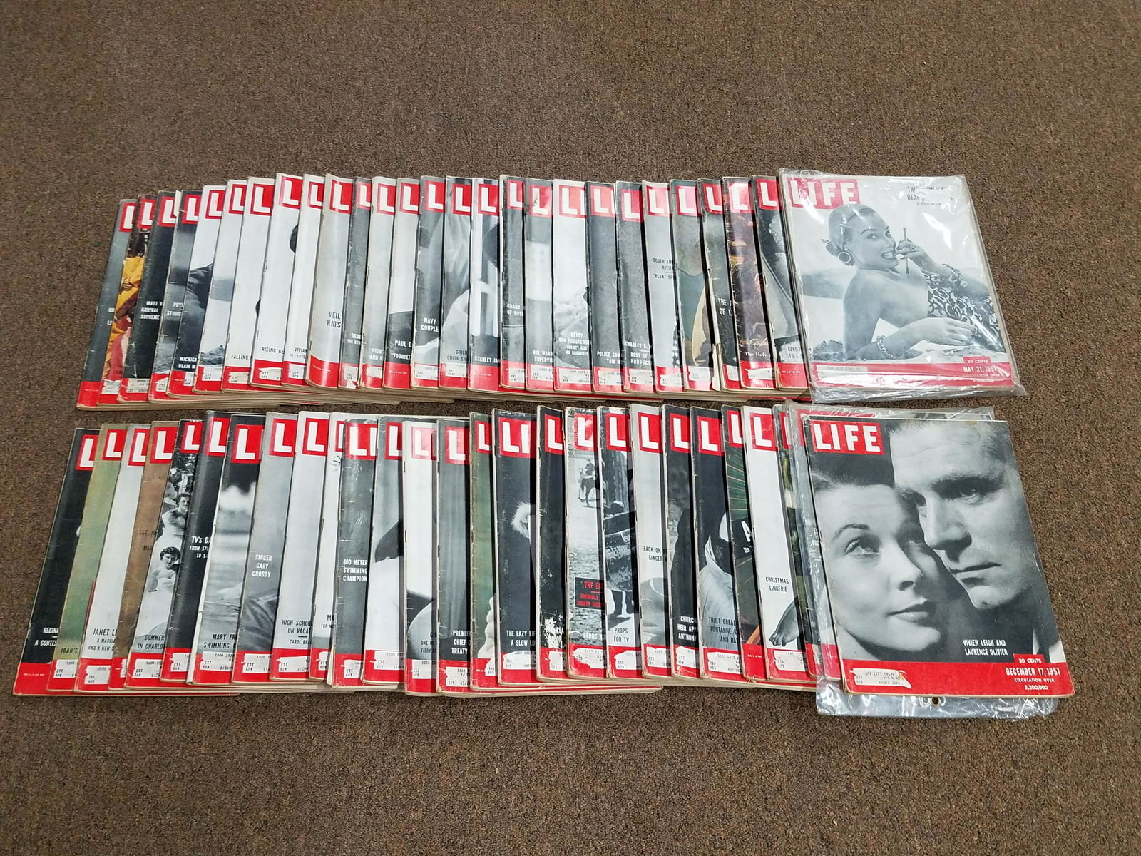 54 Issues of 1951 LIFE Magazine (1 of 4)