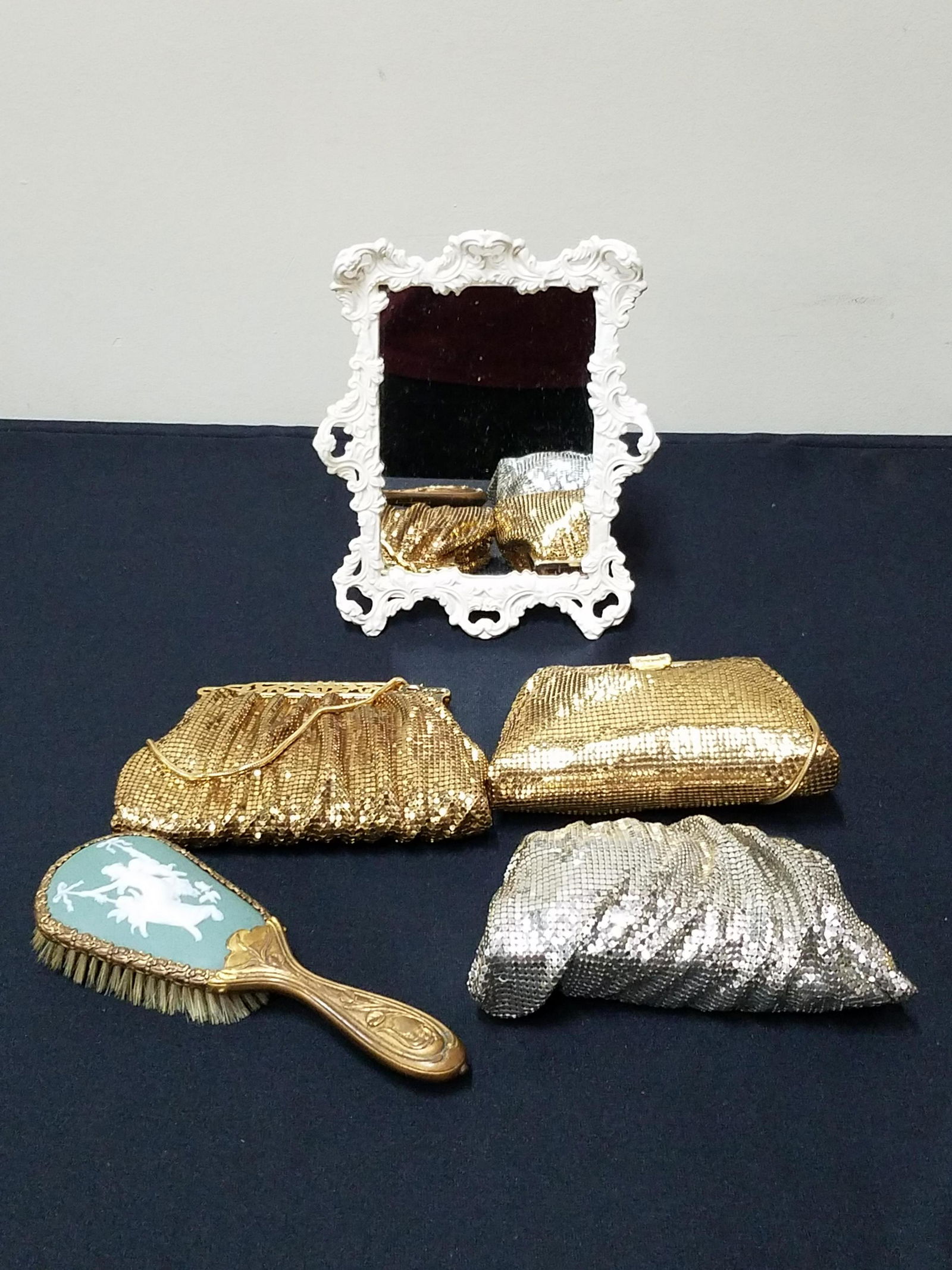 5 Pcs Vintage Purses, Mirror and Brush (1 of 1)
