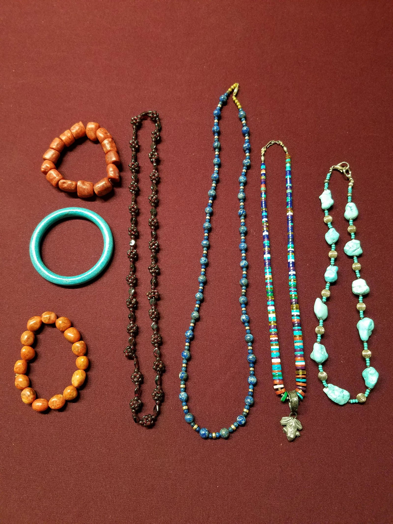 7 Pcs Hardstone Jewelry incl. Turquoise (1 of 1)