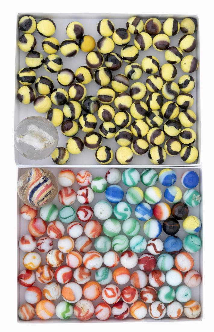 Approx 140 Marbles inc Peltier, Sulphide, Shooters (1 of 1)