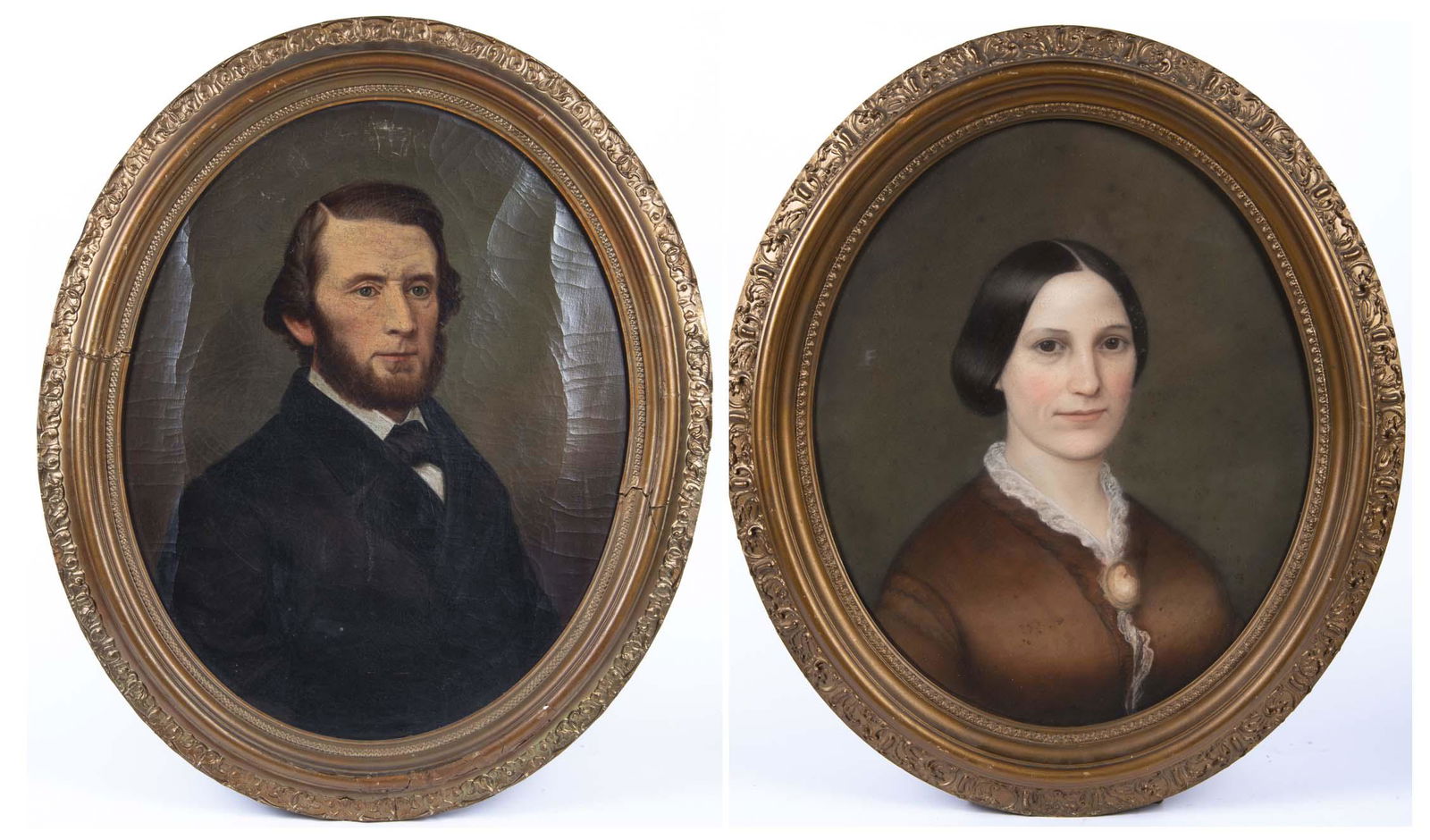 Pr of 19th C. Portraits (1 of 9)