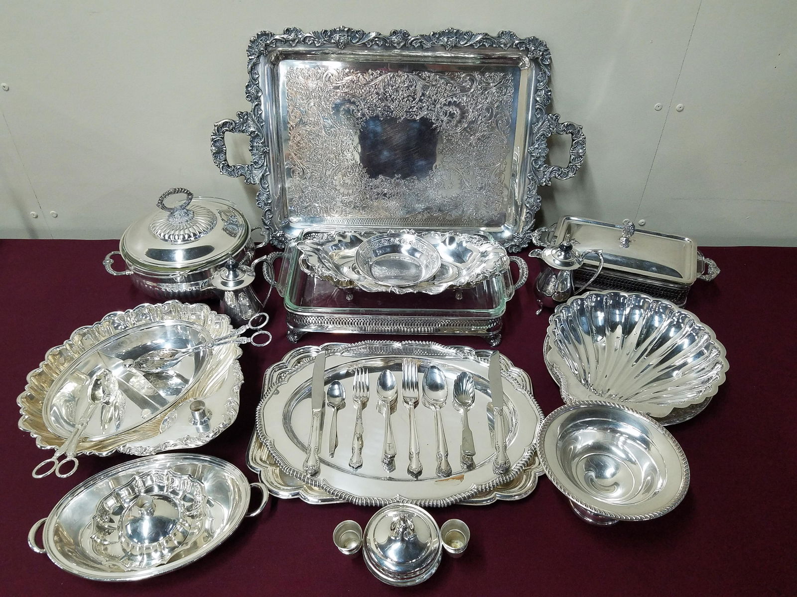 43 Pcs of Silver Plate (1 of 1)