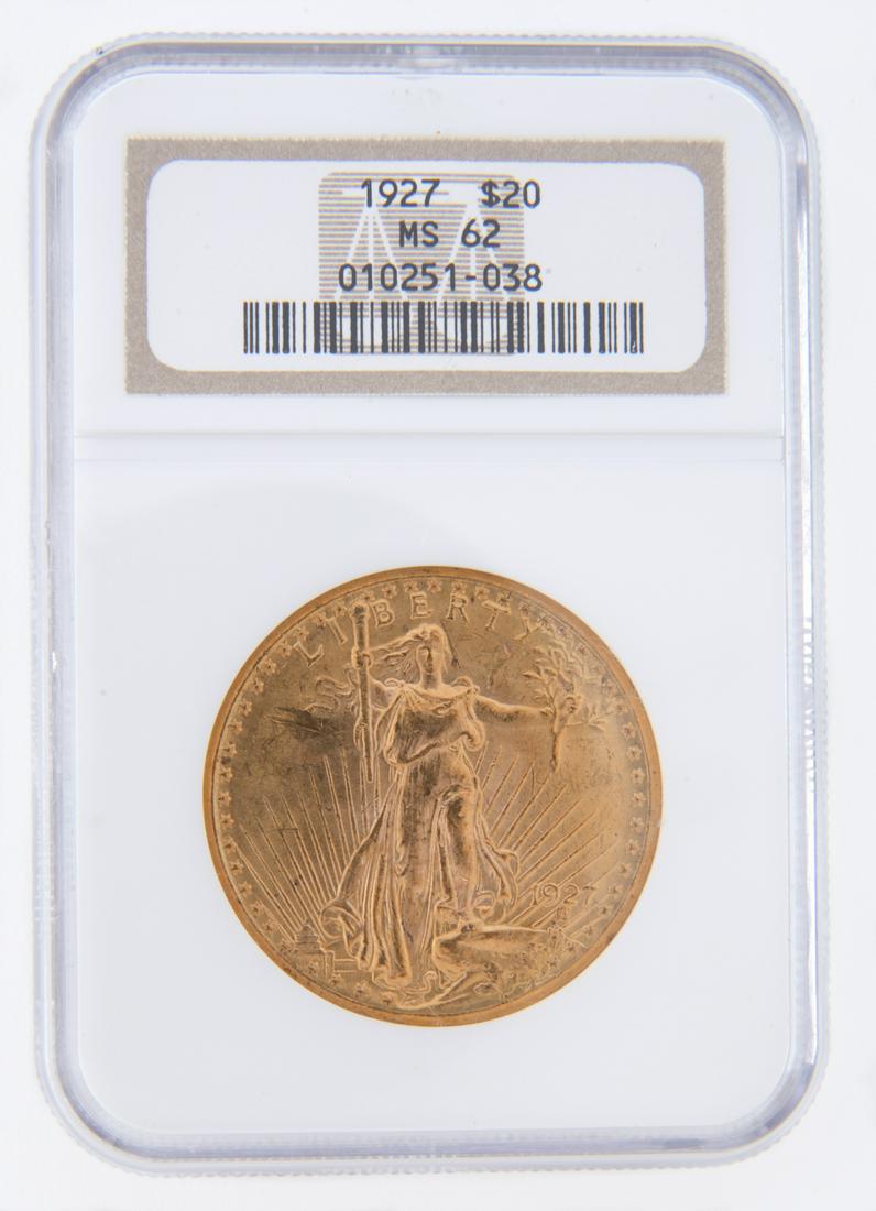 1927 $20.00 St Gaudens Gold Piece NGC MS-62 (1 of 2)