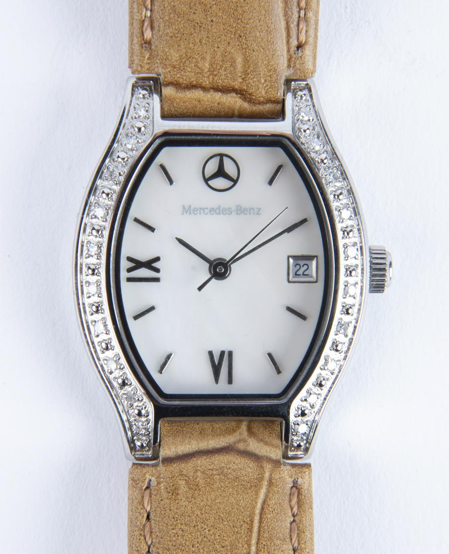 Mercedes-Benz Tourneau Diamond Wrist Watch (1 of 3)